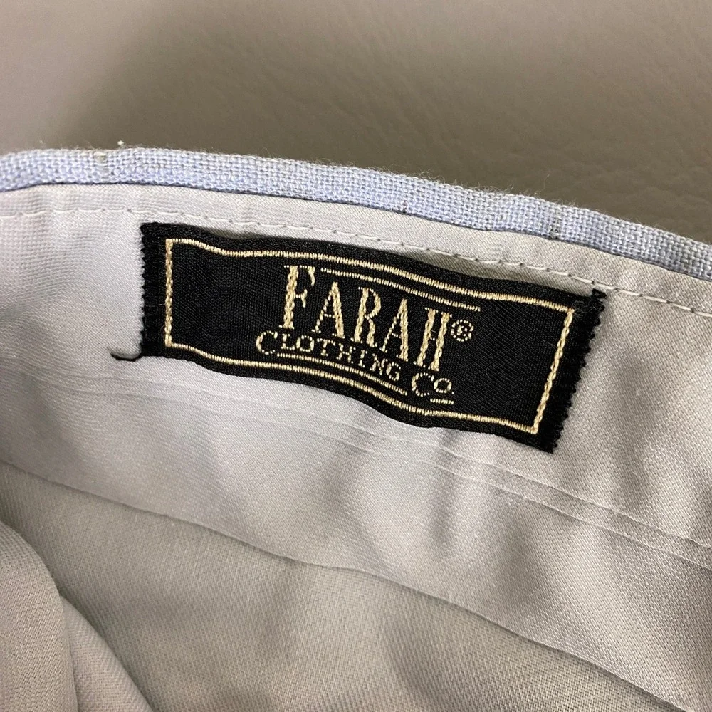Vintage‎ Farah Clothing Dress Pants Men's Size 42x29 Straight Leg Light Blue